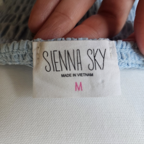 Sienna Sky Powder Blue Ruffle Tiered Spaghetti Strap Camisole - Picture 7 of 7